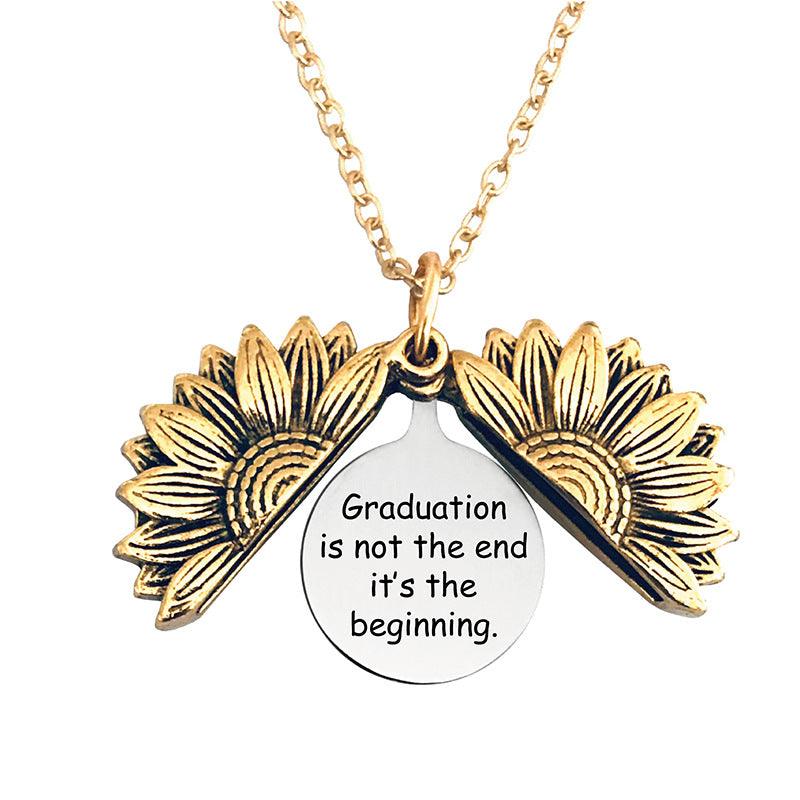 Sunflower Necklace Graduation Gifts