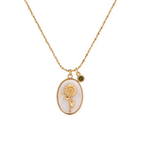 Birth Flower Necklace - zuzumia