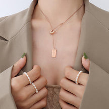 Clip Love Letter Necklace - zuzumia