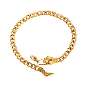 Snake Head Necklace & Bracelet
