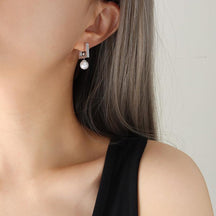 Square Pearl Earrings - zuzumia