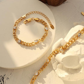 Zircon Inlaid Bracelet - zuzumia