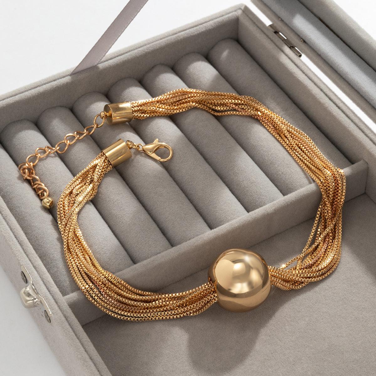 Twisted Chunky Chain Necklace Bracelet Set