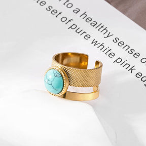 Colorful Natural Stone Ring