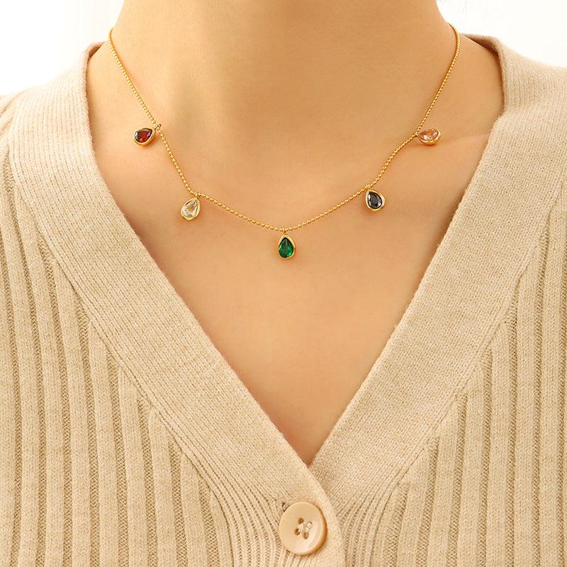 Colorful Zircon Necklace - zuzumia