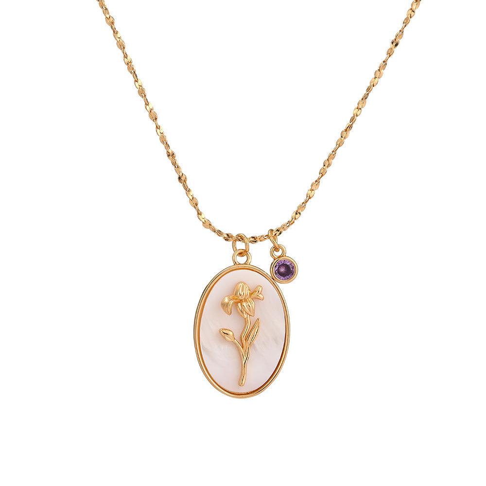 Birth Flower Necklace - zuzumia