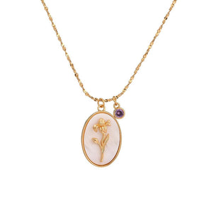Birth Flower Necklace - zuzumia