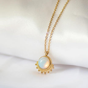 Natural Stone Opal Necklace