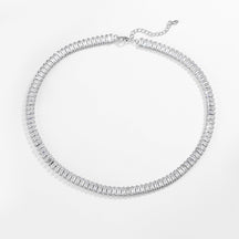 Cubic Zircon Choker Necklace Bracelet
