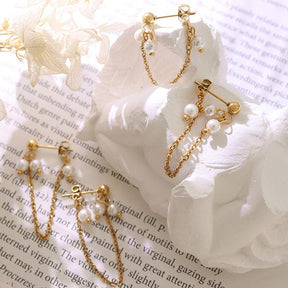 Tassel Pearls Earrings