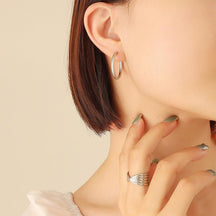 Hoop Stud Earrings - zuzumia