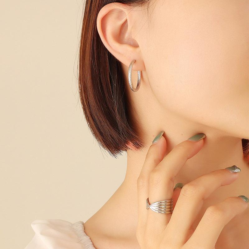 Hoop Stud Earrings - zuzumia
