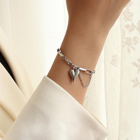 Heart Double Layered Bracelet&Necklace - zuzumia