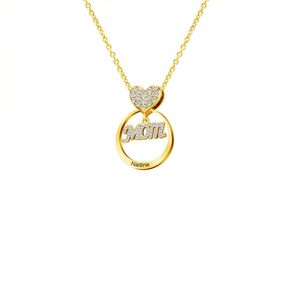 Personalized Family Stacked Circles Necklace - zuzumia