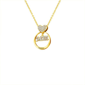 Personalized Family Stacked Circles Necklace - zuzumia
