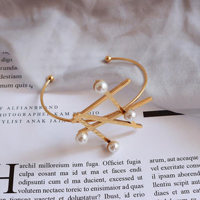 Pearl Irregular Bracelet & Ring Jewelry Set - zuzumia