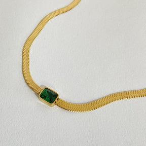Cubic Zircon Snake Necklace