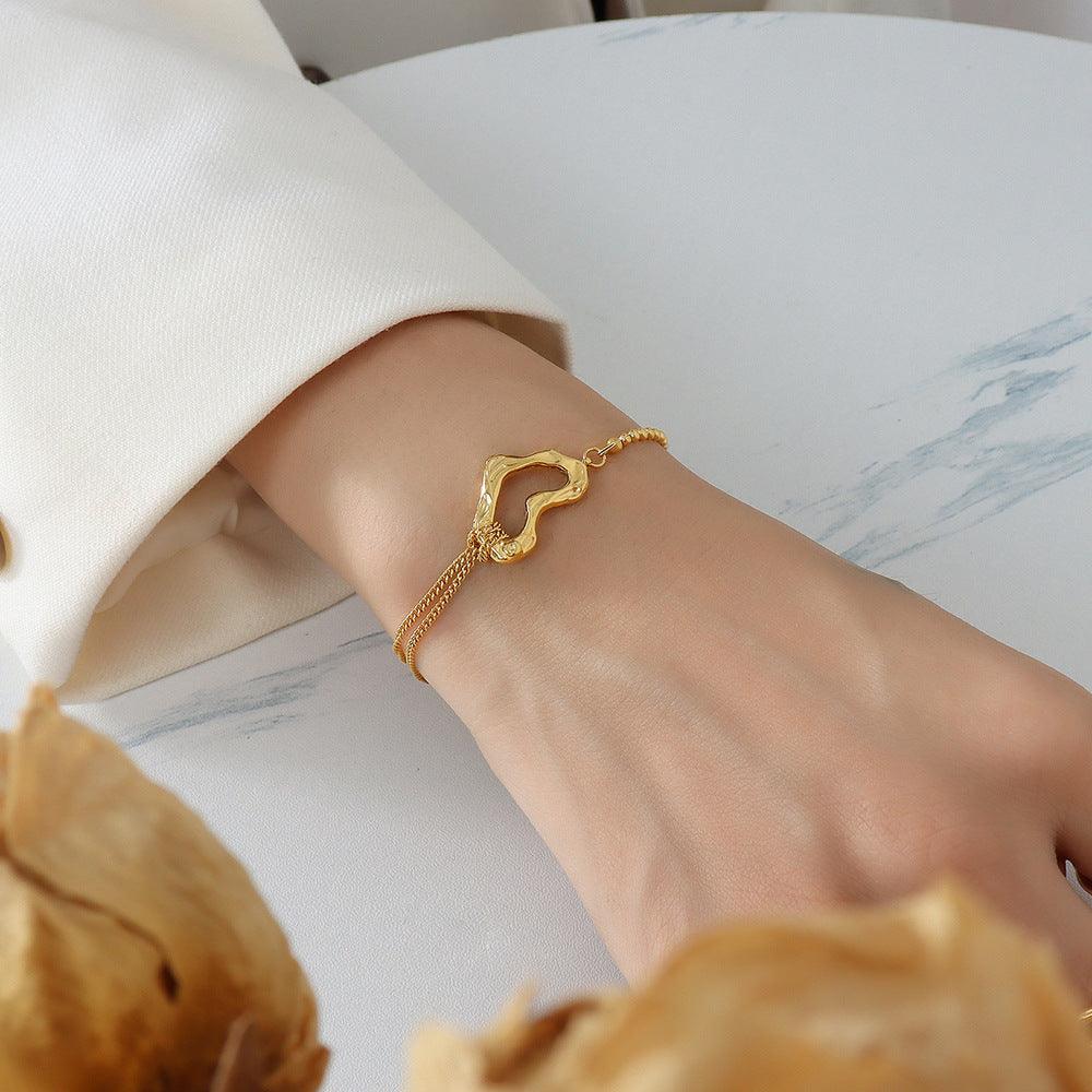 Heart Double Layered Bracelet - zuzumia