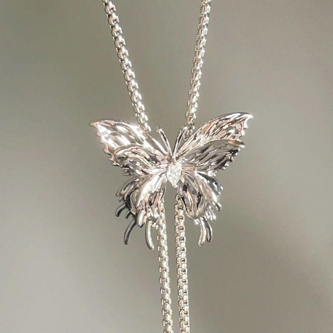 Adjustable Punk Butterfly Pendant Necklace - zuzumia