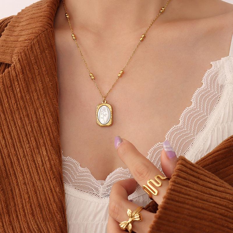 Romantic Rose Pendant Necklace - zuzumia
