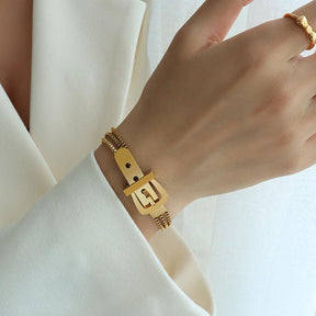 Watch Clasp Gold Bracelet - zuzumia