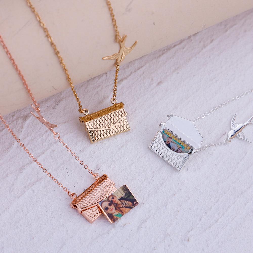 Customized Photo Envelope Necklace - zuzumia