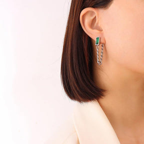 Zircon Tassel Long Earrings - zuzumia