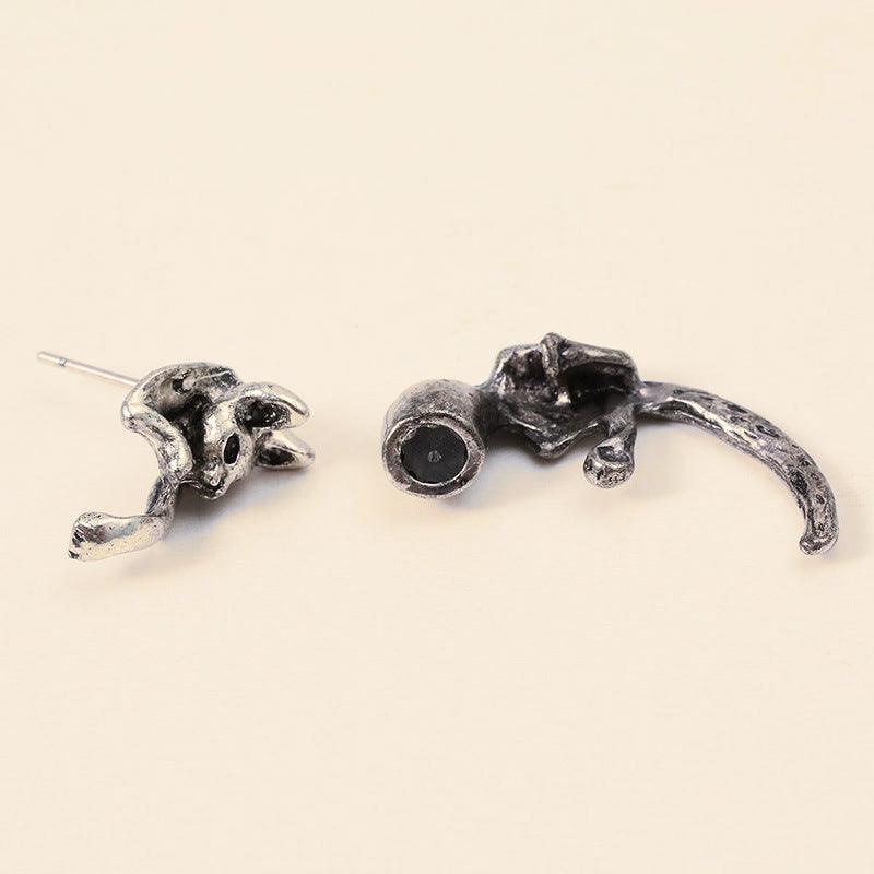 Black Cat Animal Stud Earrings