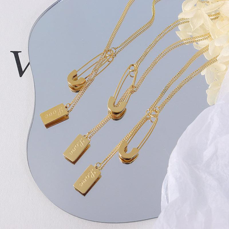 Clip Love Letter Necklace - zuzumia