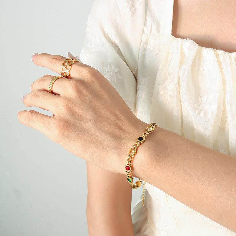 Rainbow Zircon Bracelet & Necklace - zuzumia