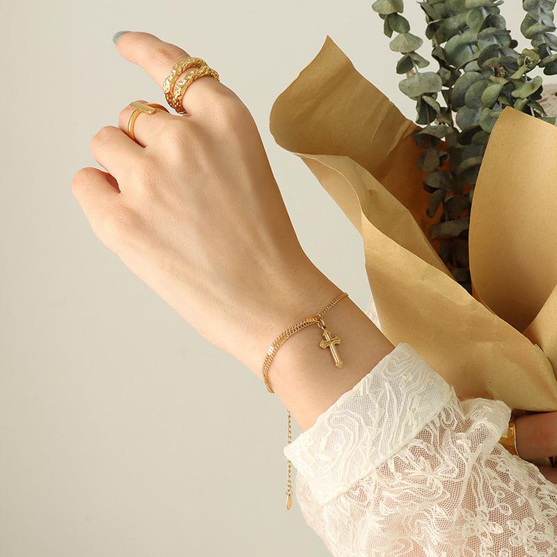 Cross Necklace & Bracelet - zuzumia