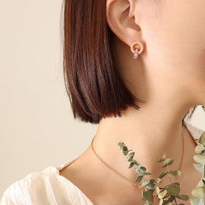Double Rings Classic Necklace & Earrings - zuzumia