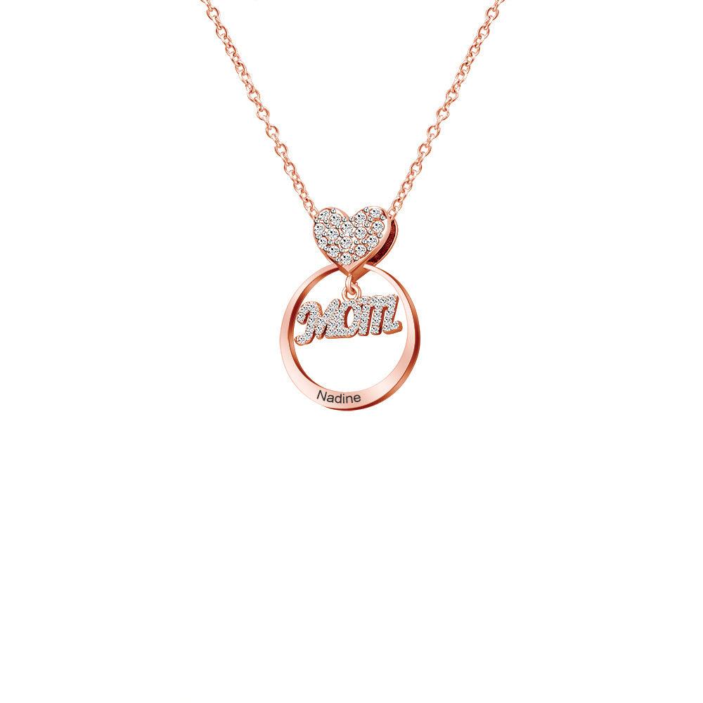 Personalized Family Stacked Circles Necklace - zuzumia