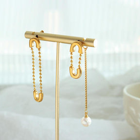 Asymmetric Tassel Long Chain Earrings - zuzumia