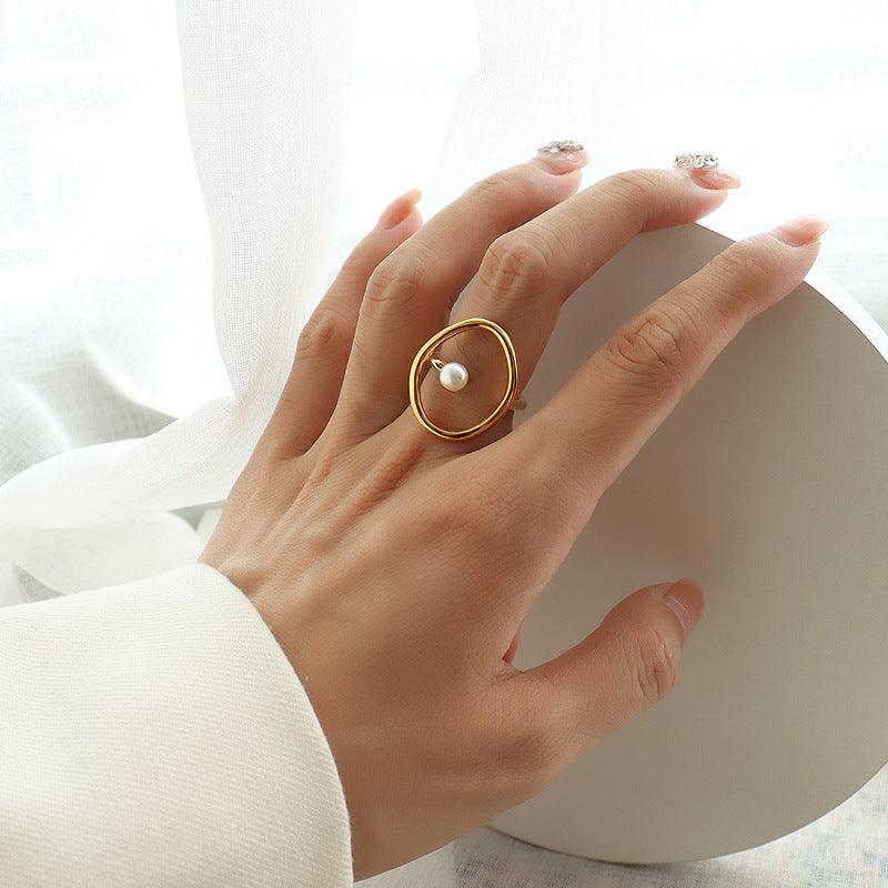 Minimalist Open Circle Ring - zuzumia