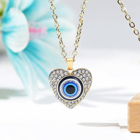 Gold Evil Eye Pendant Necklace