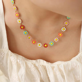 Flower Bracelet & Necklace - zuzumia