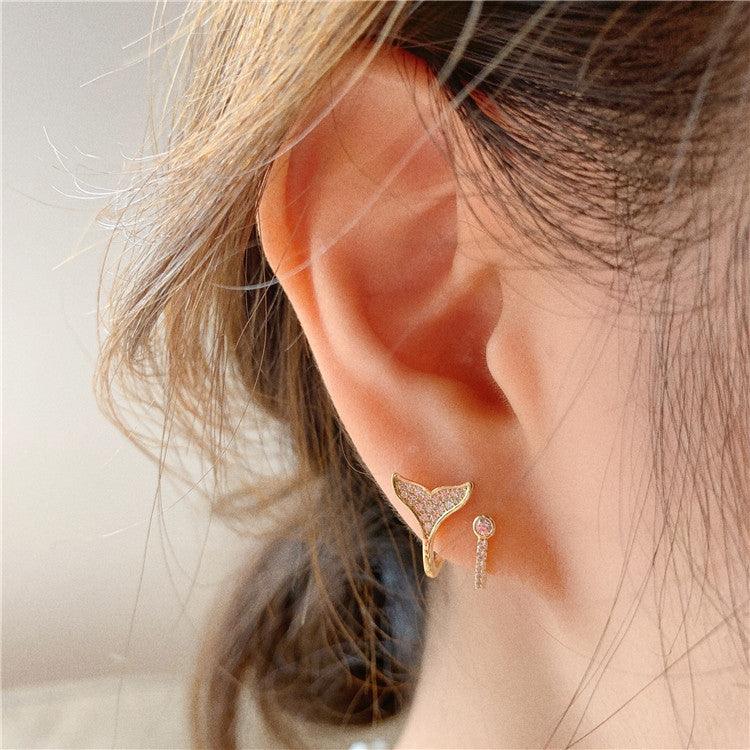 Mermaid Tail Pearl Ring & Earrings - zuzumia