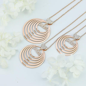 Personalized Family Stacked Circles Necklace - zuzumia