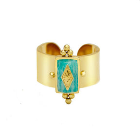 Natural Stone Wide Rings - zuzumia