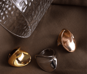 Exaggerated Profiled Heavy Surface Handmade Ring - zuzumia