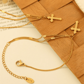 Cross Necklace & Bracelet - zuzumia