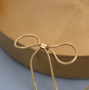 Bowknot long flowing Chain Earrings - zuzumia