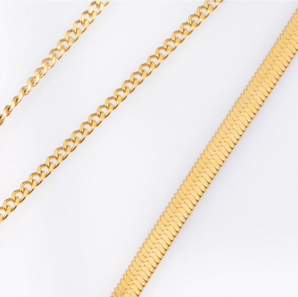 Double Layer Square Diamond Necklace