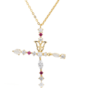 Colorful Zircon Initial Necklace - zuzumia