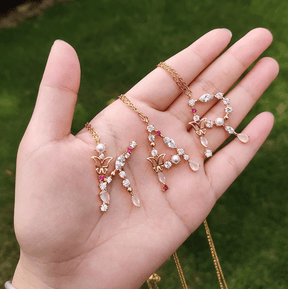 Colorful Zircon Initial Necklace - zuzumia