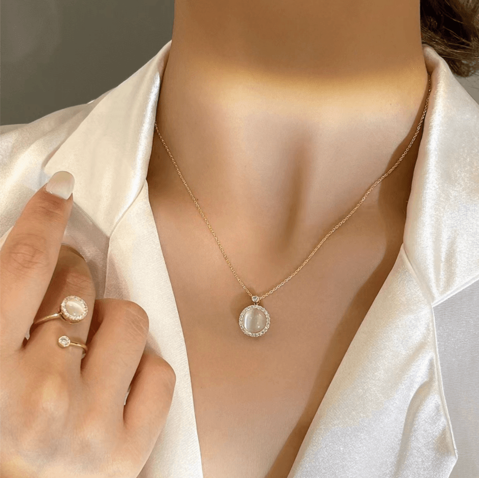 Rotatable Chrysoberyl Jewelry Set - zuzumia
