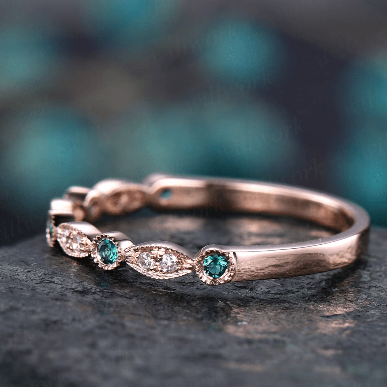 Engagement Wedding 3-Pieces Ring Set