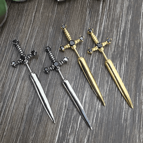 Gothic Sword Screw Earrings