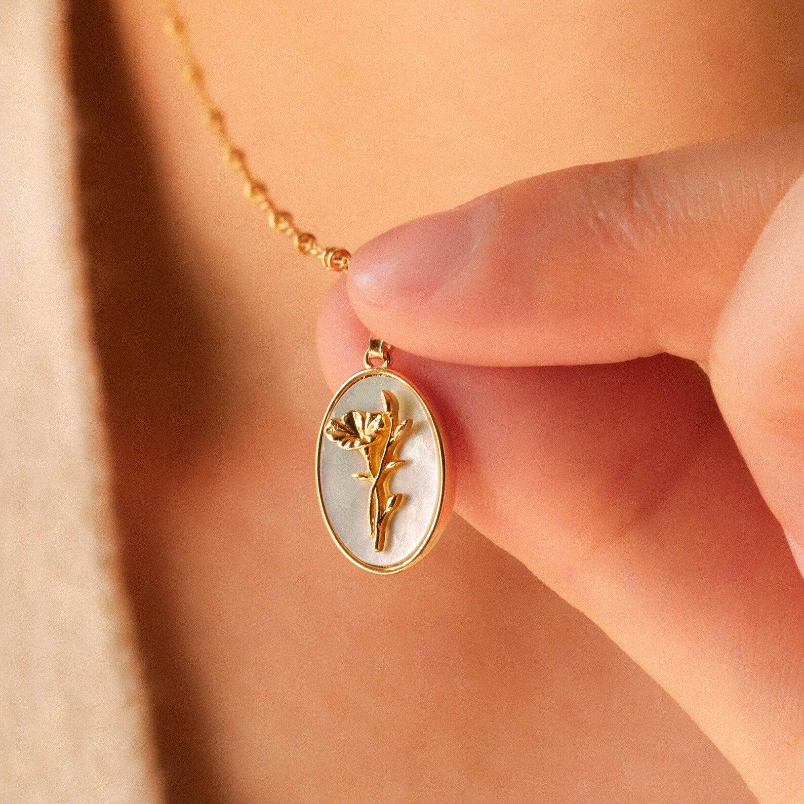 Birth Flower Necklace - zuzumia